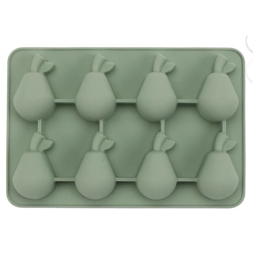 Better Homes & Gardens Pear Silicone Ice Cube Molds Green Set of 4 New